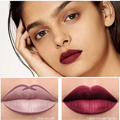12-Color/Set Lip Liner Pencil Waterproof Matte Lipliner for Women Nude Lip Makeup