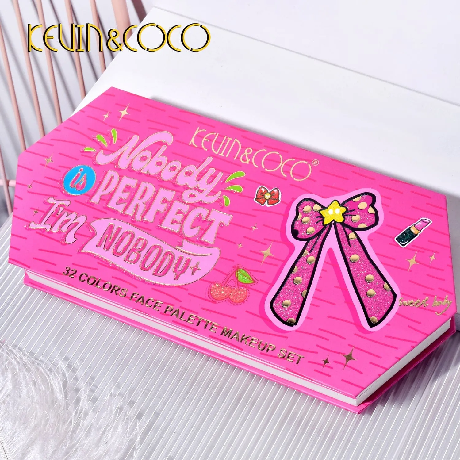 32 Color Kevin & Coco Multi-Mood Eyeshadow Palettes Set Funky Bright Colors Eyeshadow