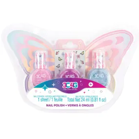 3C4G Sparkle Butterfly Nail Polish Trio - Pastel Colors