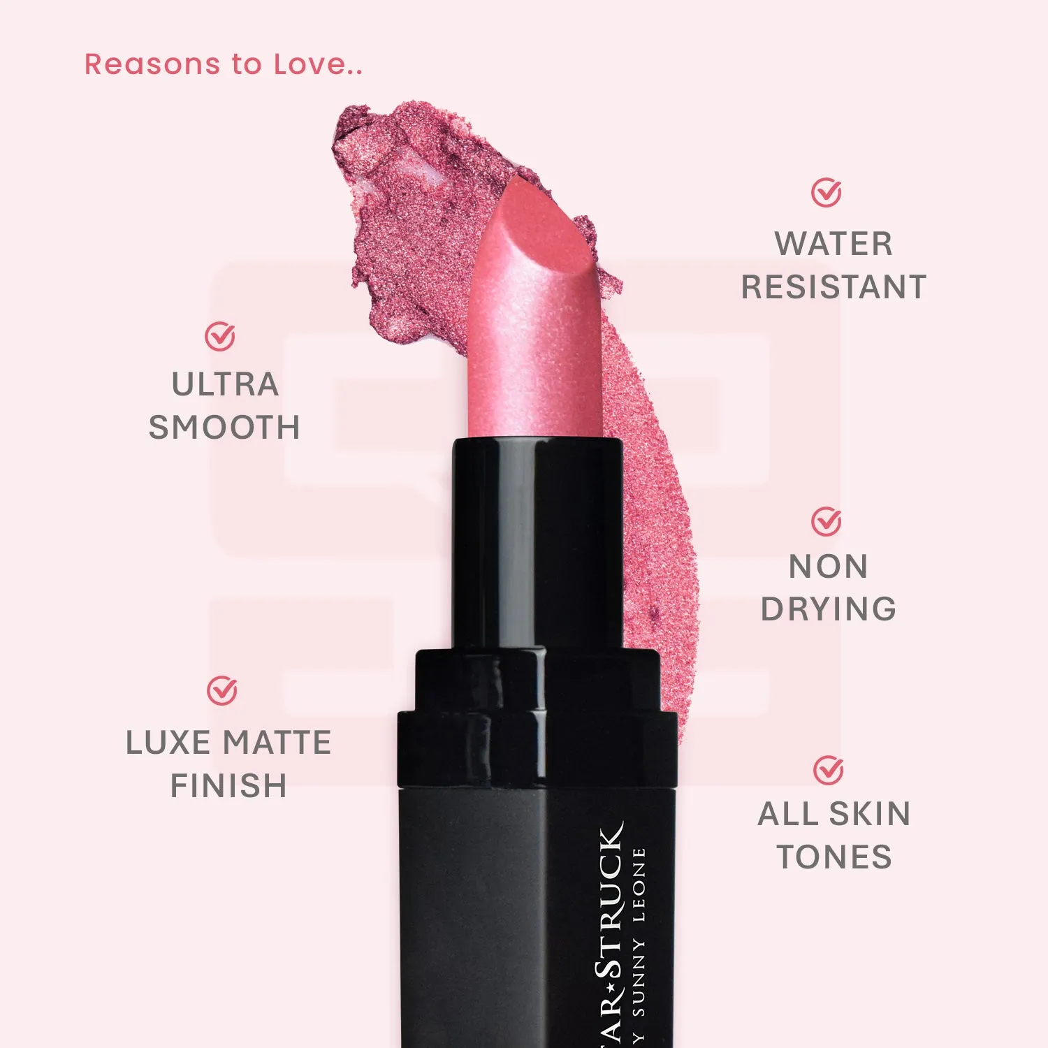 Berry Glimmer - Shimmer Lipstick - Pink, Metallic Lipsticks | 4.2gms