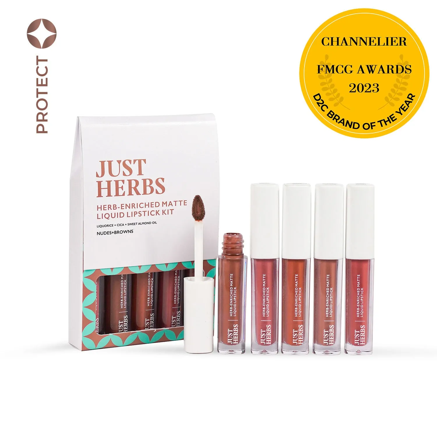 Brights And Pinks: Full-Size Herb Enriched Matte Liquid Lipstick Kit - Set of 5