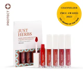 Brights And Pinks: Full-Size Herb Enriched Matte Liquid Lipstick Kit - Set of 5