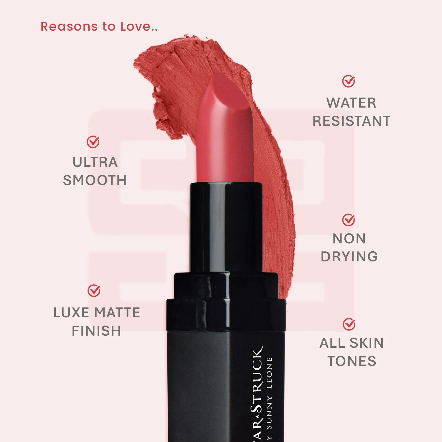 Coralicious - Luxe Matte Lipstick, Coral Pink | 4.2gms