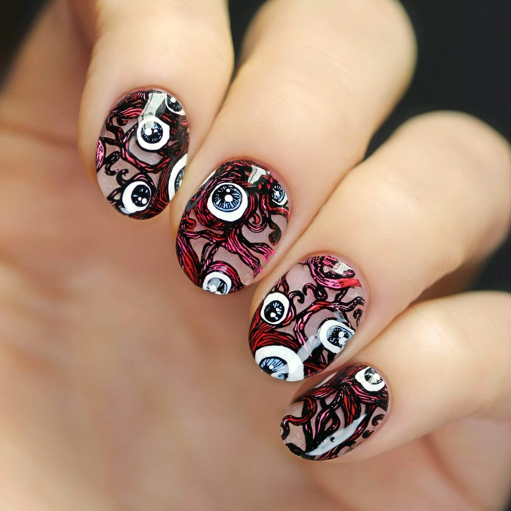 Essentials Bright Collection: Hottie Tottie (B192) Electric Pink-Red Stamping Polish