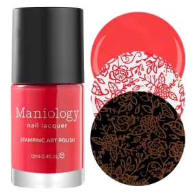 Essentials Bright Collection: Hottie Tottie (B192) Electric Pink-Red Stamping Polish