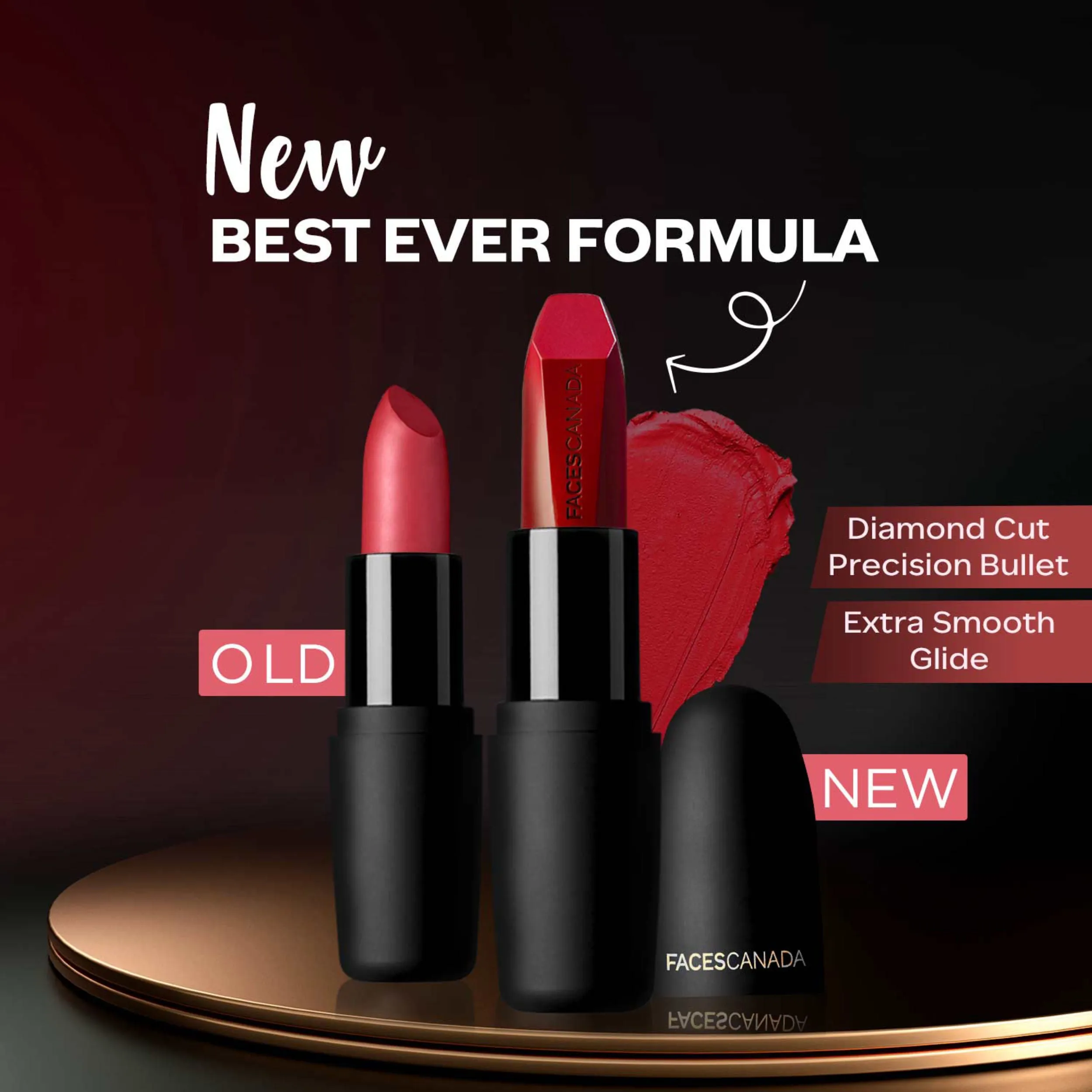 Faces Canada Weightless Matte Lipstick | Jojoba and Almond Oil enriched | Highly pigmented | Smooth One Stroke Weightless Color | Keeps Lips Moisturized |Shade - Forever Red 4g