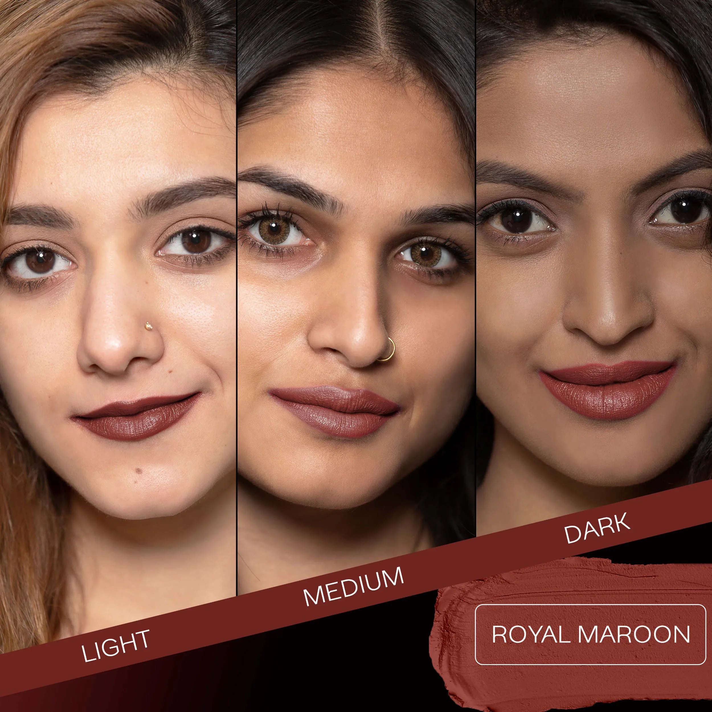 Faces Canada Weightless Matte Lipstick |Jojoba and Almond Oil | Highly pigmented |Smooth One Stroke Color | Keeps Lips Moisturized |Royal Maroon 4.5 g