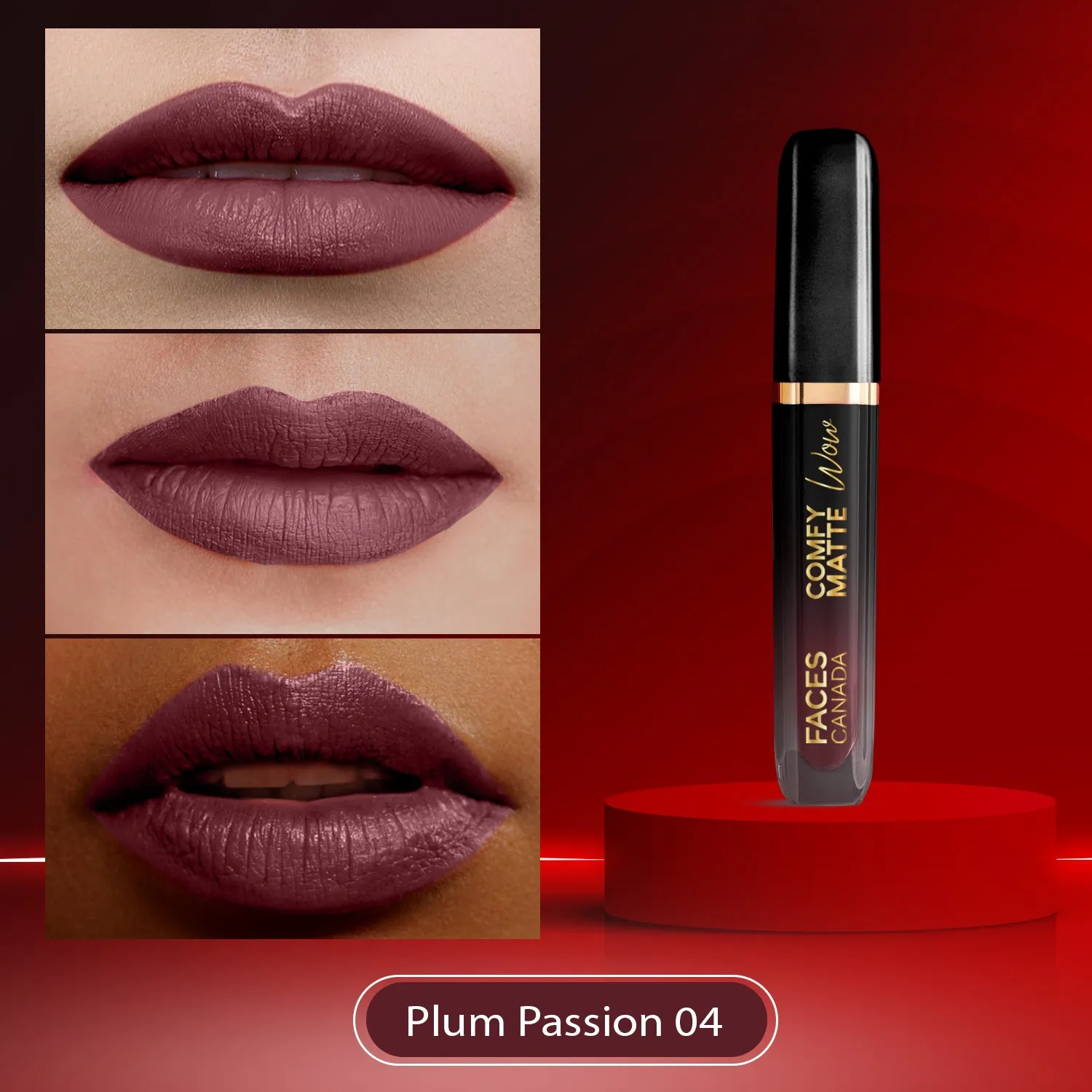 FC Comfy Matte Wow Liquid Lipstick Plum Passion 04 3.8ml