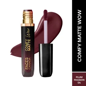 FC Comfy Matte Wow Liquid Lipstick Plum Passion 04 3.8ml
