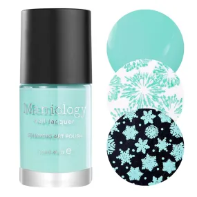 Frosty (B306) - Icy Teal Blue Stamping Polish