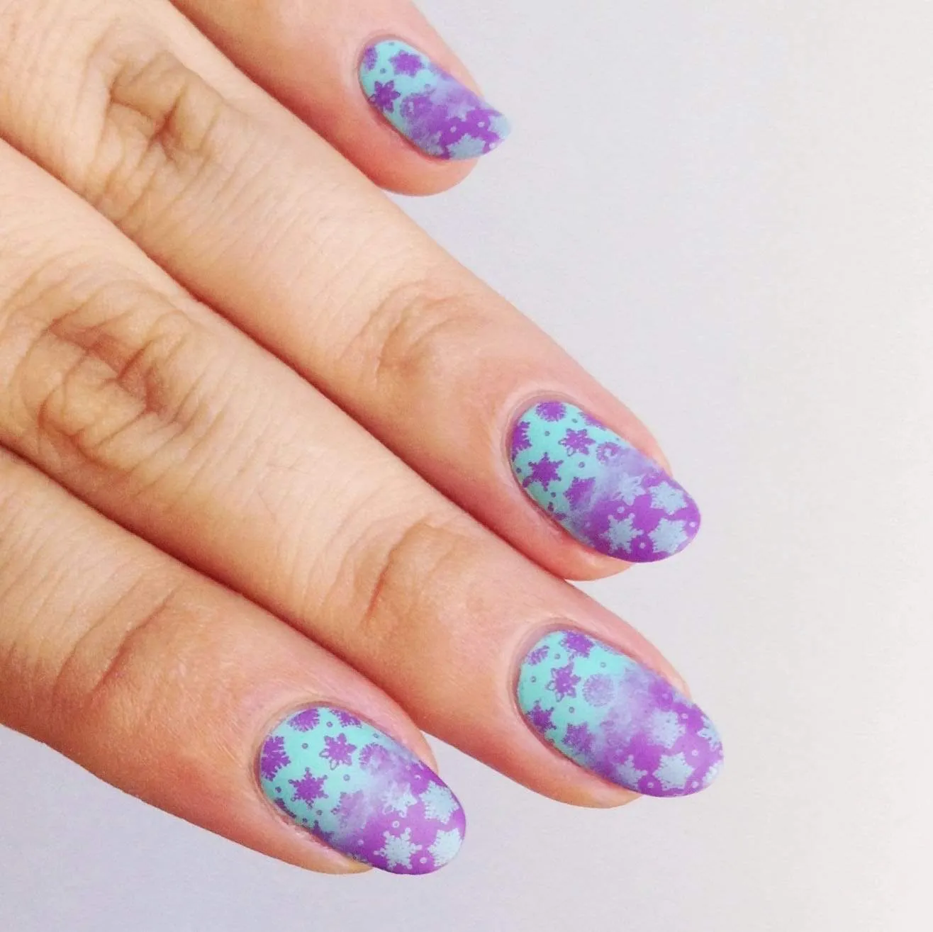 Frosty (B306) - Icy Teal Blue Stamping Polish