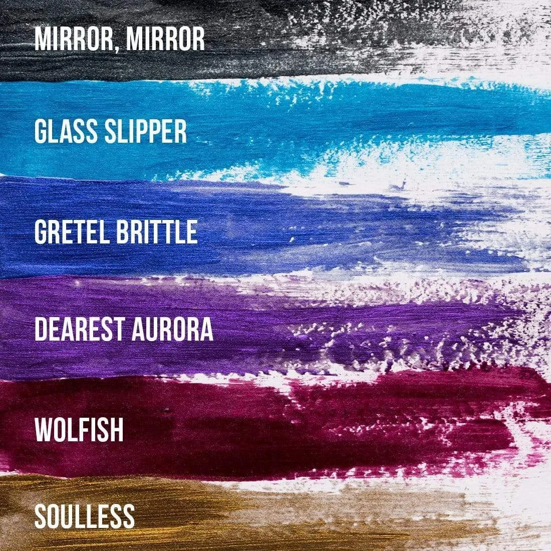 Grimm's Nightfall: 6-Piece Duochrome & Metallic Stamping Polish Set
