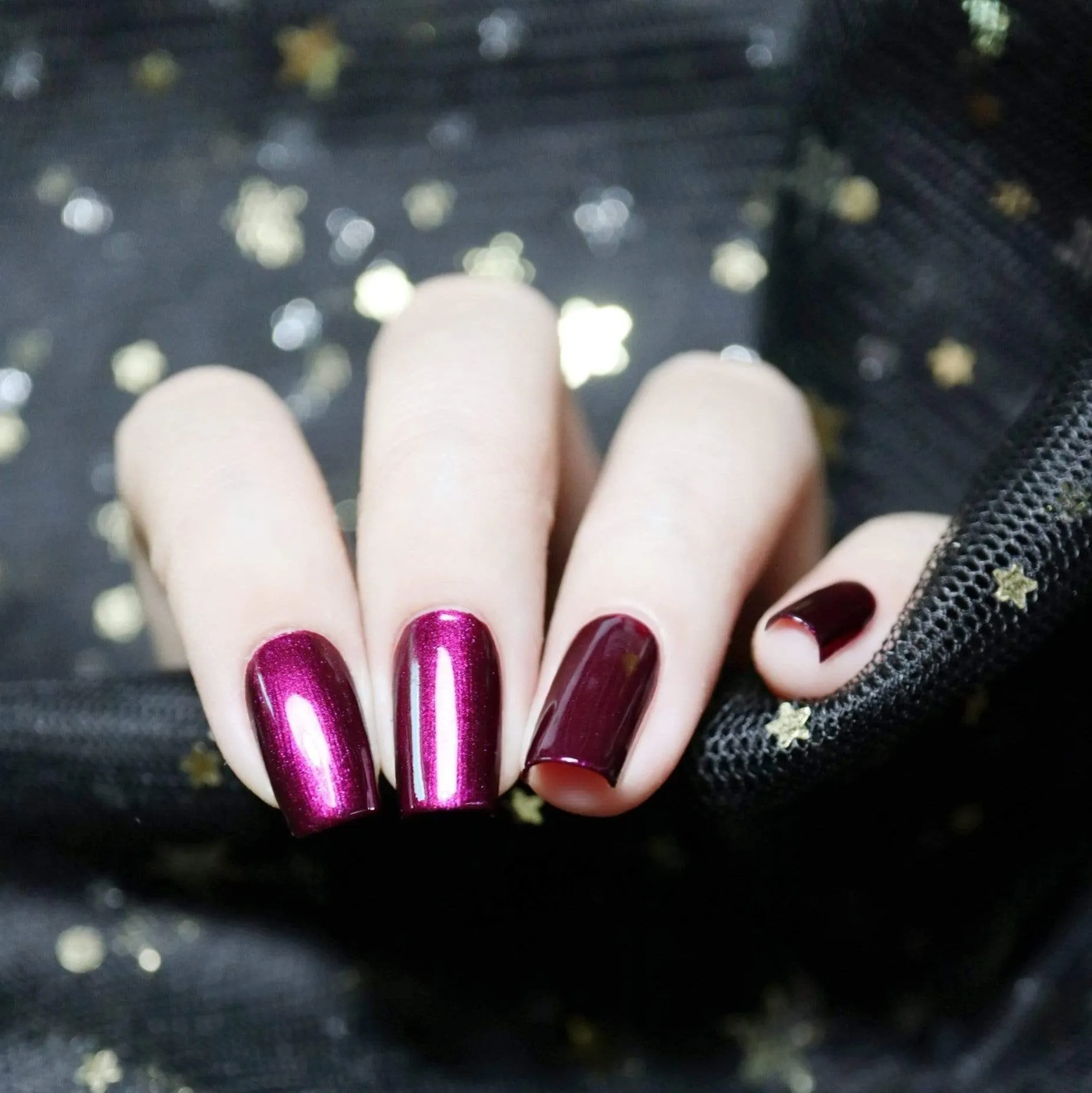 Grimm's Nightfall: 6-Piece Duochrome & Metallic Stamping Polish Set