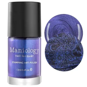 Grimm's Nightfall: Gretel Brittle (B222) - Indigo Duochrome Stamping Polish