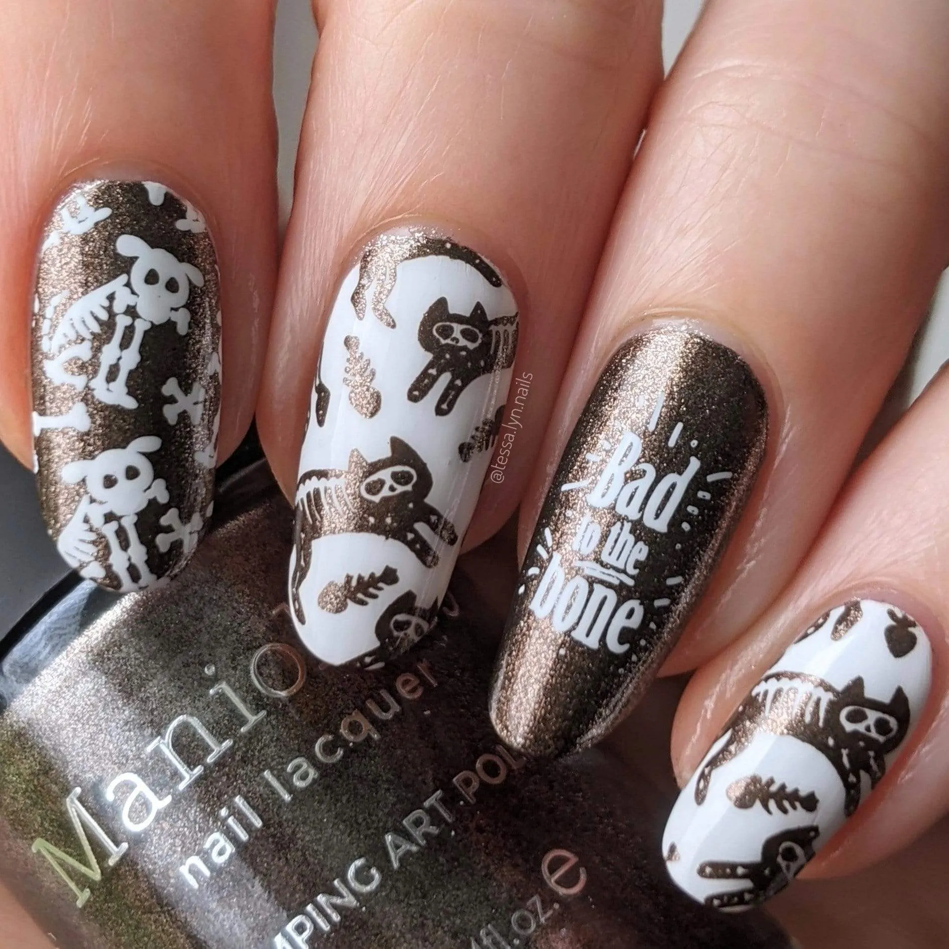 Haunted (B359) - Metallic Dark Brown Stamping Polish