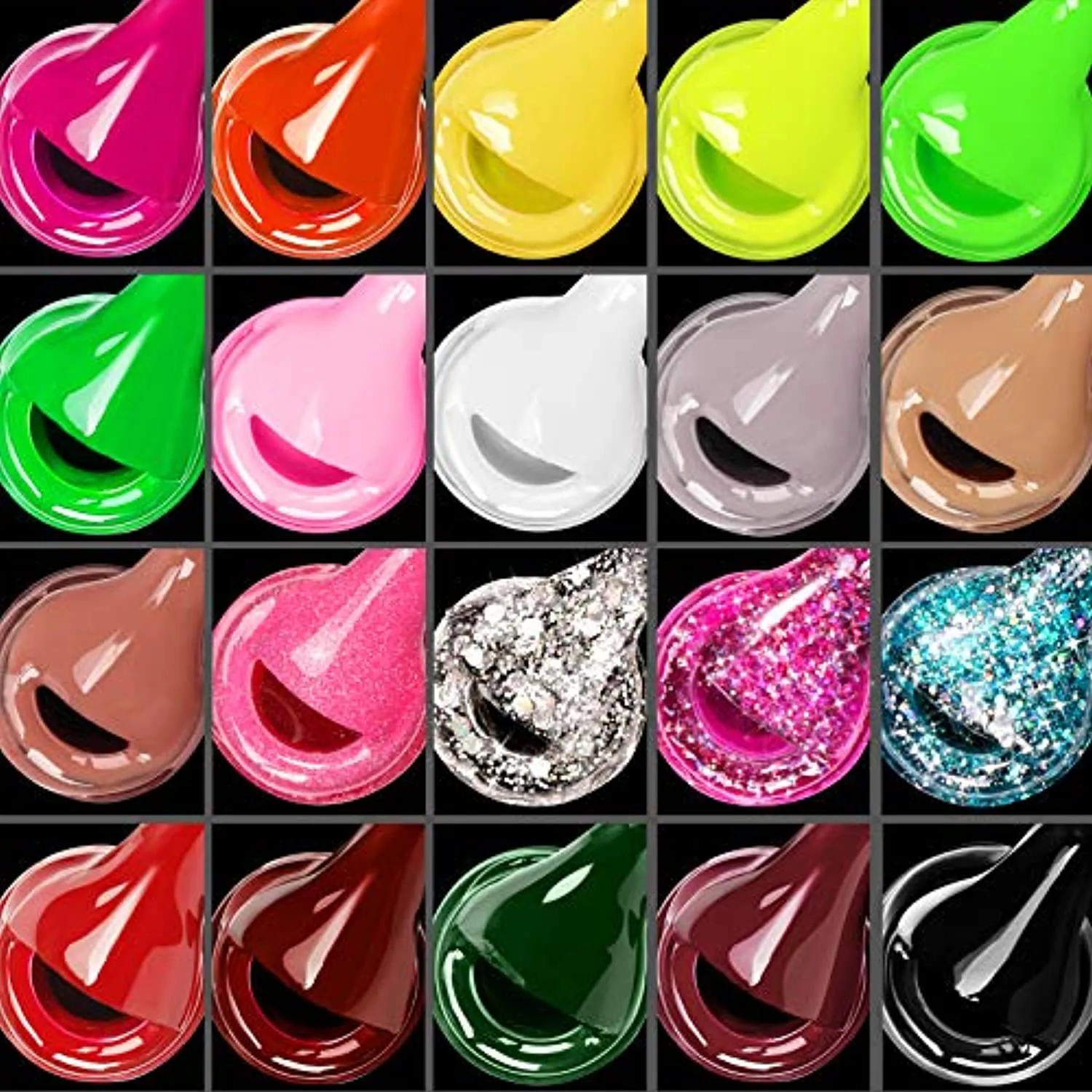 Joytii Gel Nail Polish Kit, 23pcs Gel Nail Polish Set with No Wipe Matte/Glossy Top and Base Coat UV LED Soak Off Gel Nail Polishes for Nail Salon Nail DIY at Home