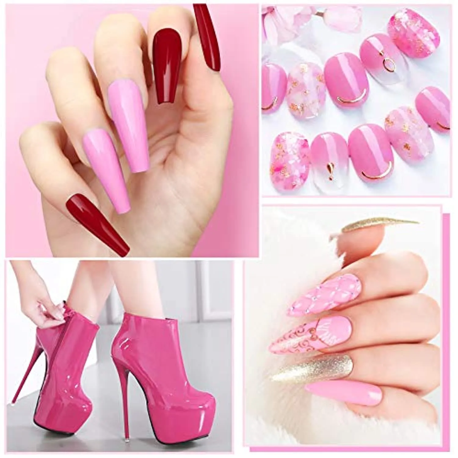Joytii Gel Nail Polish Kit, 23pcs Gel Nail Polish Set with No Wipe Matte/Glossy Top and Base Coat UV LED Soak Off Gel Nail Polishes for Nail Salon Nail DIY at Home