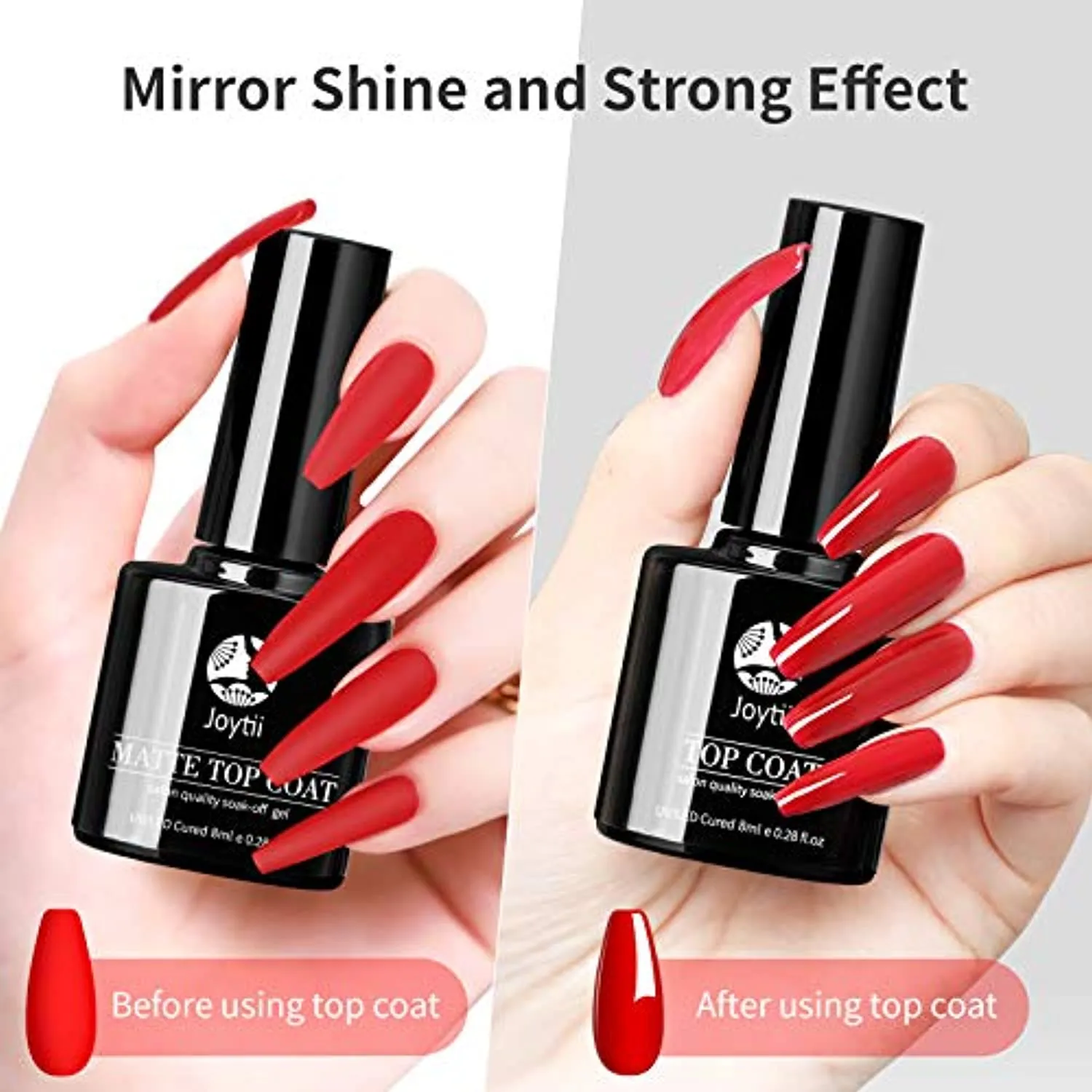 Joytii Gel Nail Polish Kit, 23pcs Gel Nail Polish Set with No Wipe Matte/Glossy Top and Base Coat UV LED Soak Off Gel Nail Polishes for Nail Salon Nail DIY at Home