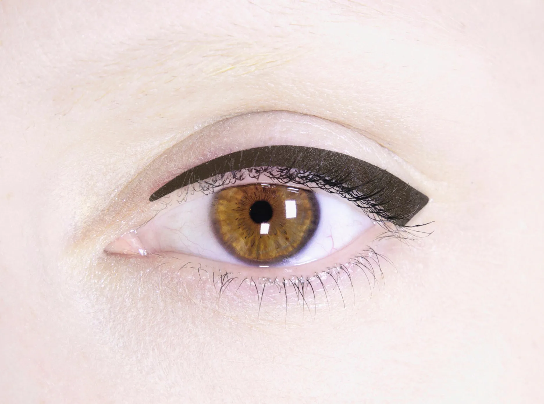 N°9 </br>Stick on eyeliners </br>dark grey - classic shape