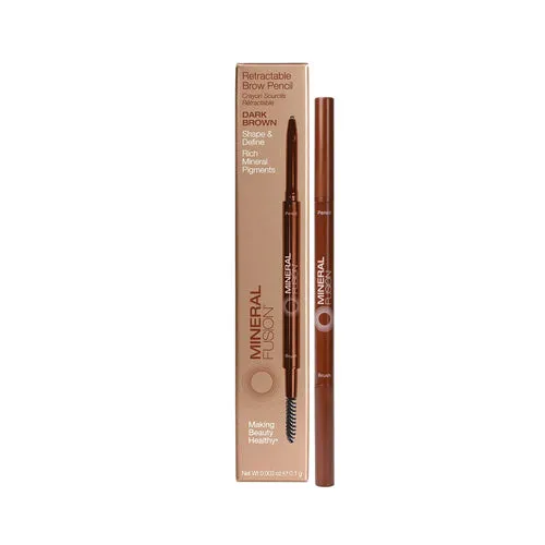 Retractable Brow Pencil Dark Brown 0.03 Oz By Mineral Fusion