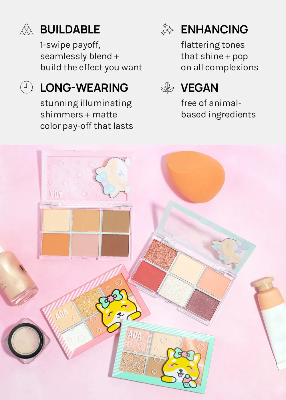 Yumi's Debut 6 Color Eyeshadow Palettes