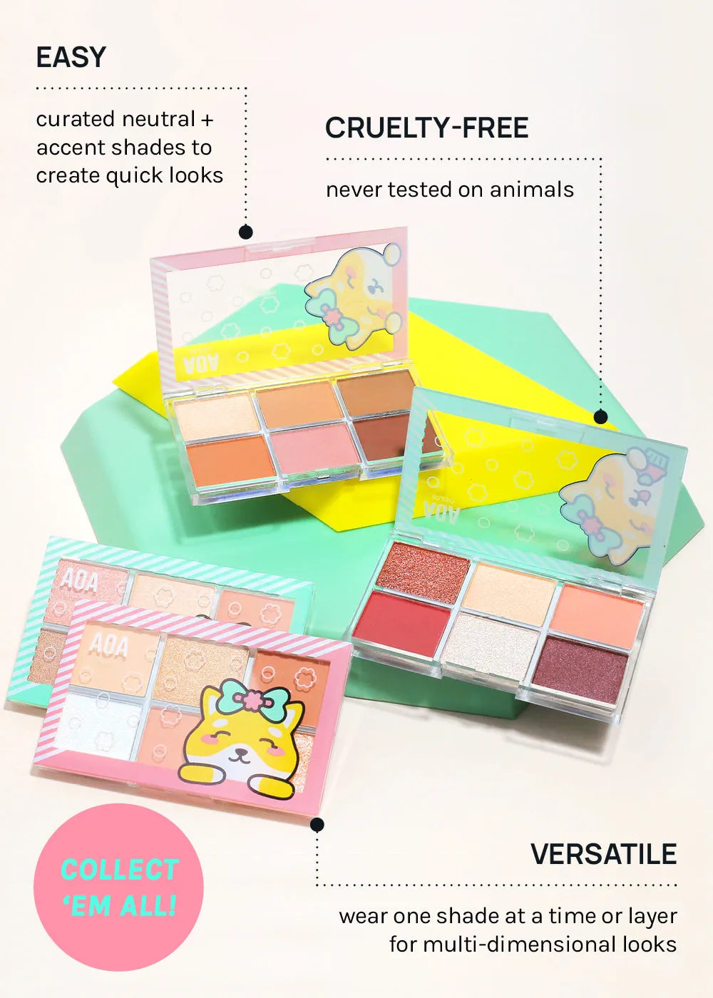 Yumi's Debut 6 Color Eyeshadow Palettes